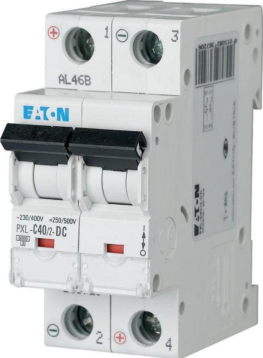 Actual product image Eaton MOE PXL-C40/2-DC LS switch 2p 40A C-Char DC