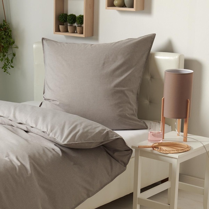 Produktbild Traumschlaf Basic Chambray (Bettwäsche Set, 160x210 cm + 65x100 cm)