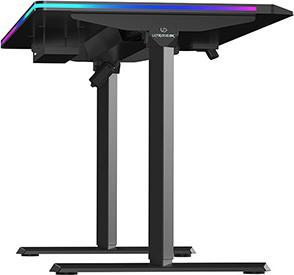 Actual product image Ultradesk Gaming-Tisch QUEST, 140x70cm, 72-120cm, schwarz-schwarz