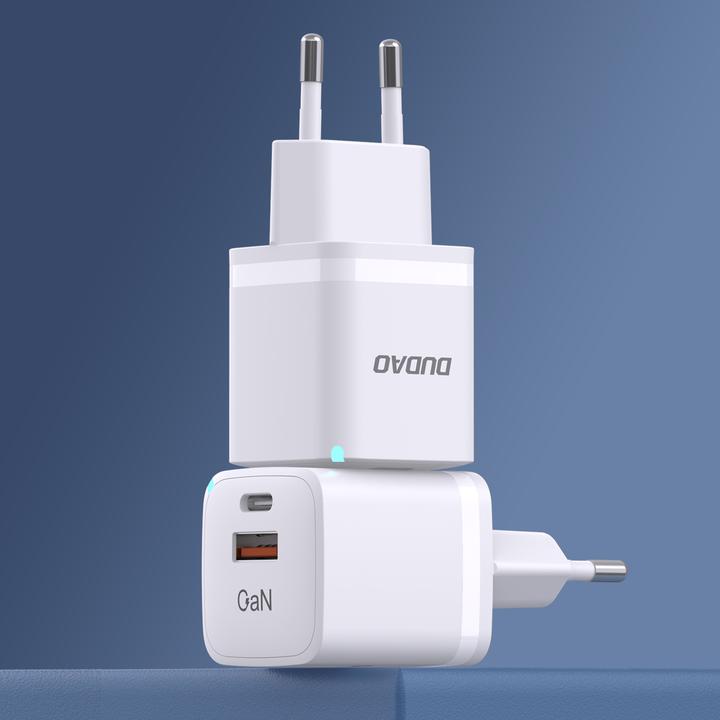 Productafbeelding Dudao Wandladegerät GaN 33W PPS USB C/USB A13Pro - weiss (33 W)