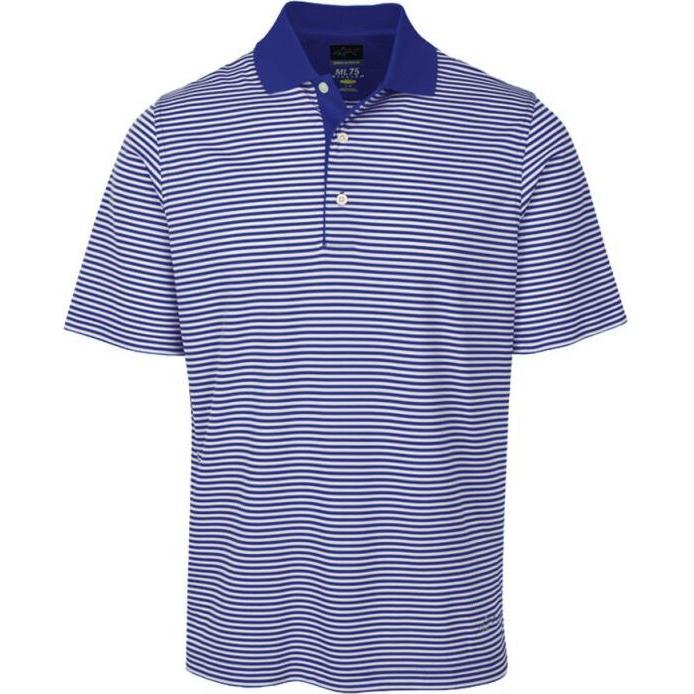 Greg Norman, Herren, Shirt, Rayé col en tissu, Blau, (M)