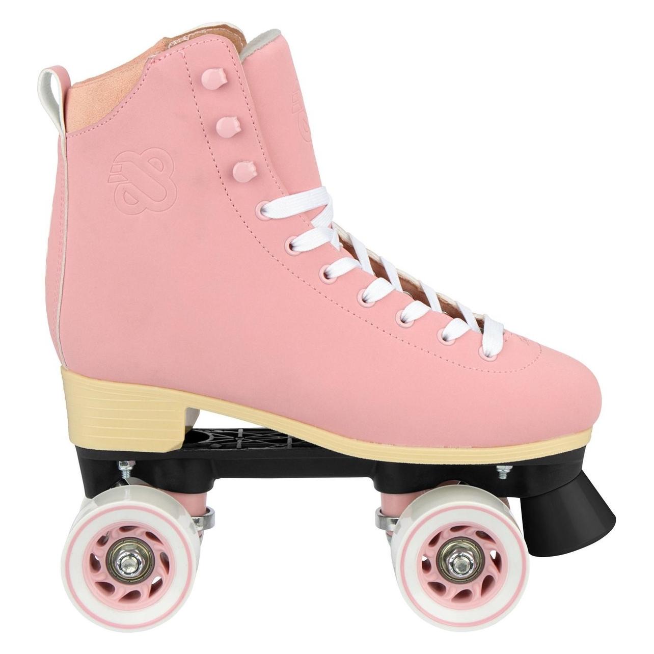 Nijdam, Vrouwen, Rolschaatsen, Rolschaatsen Nubuck - Candy Cakes - 37 (37), Veelkleurig, Wit, Roze, Roze
