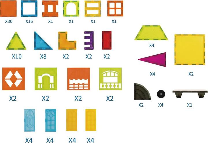 Image du produit VR Shinecon Kit de construction magnétique, 111 pièces - Imagine XL Multicolore