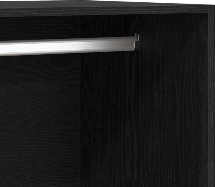 Actual product image vidaXL Wardrobe in black and oak, 100x50x200 cm, made of engineered wood (100 x 50 x 200 cm)