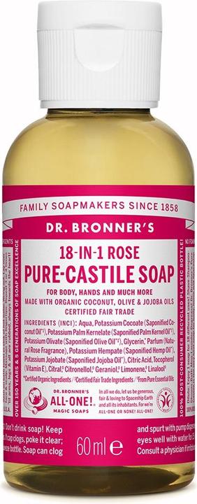 Produktbild Dr. Bronner's Rose (Flüssigseife, 60 ml)
