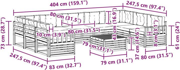 Produktbild vidaXL Outdoor-Sofa