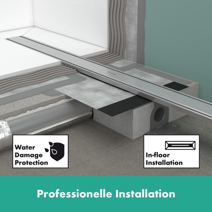 Actual product image hansgrohe HG RainDrain Original prefabricated shower channel set 800mm (800 mm)