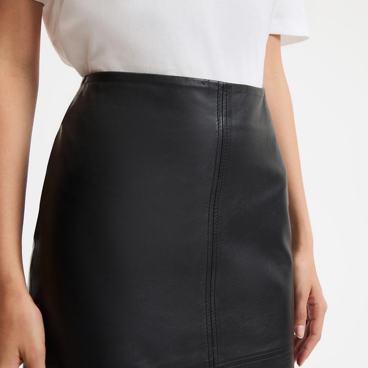 Actual product image La Redoute Collections Bleistiftrock aus Schafsleder (42)