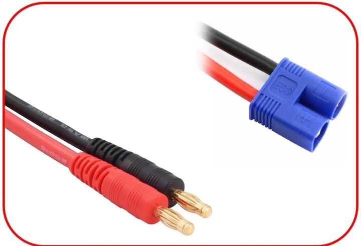 Produktbild Absima Ladekabel 4mm Goldkontaktstecker - EC3 300mm