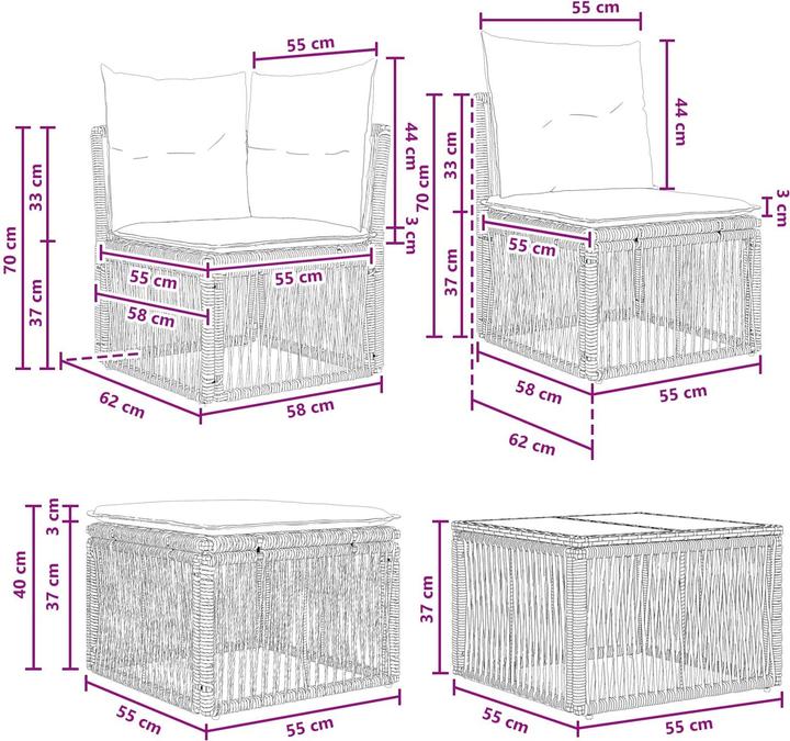 Actual product image vidaXL gartenmöbel