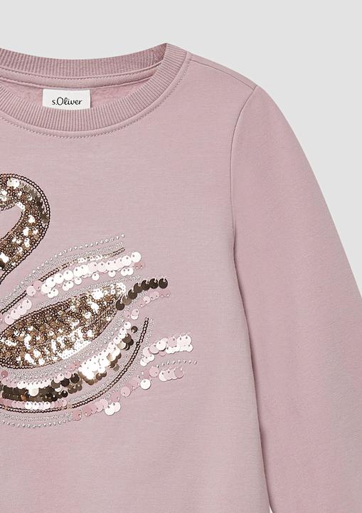 Produktbild s.Oliver Sweatshirt Kuscheliges Sweatshirt mit Pailletten-Artwork (140)