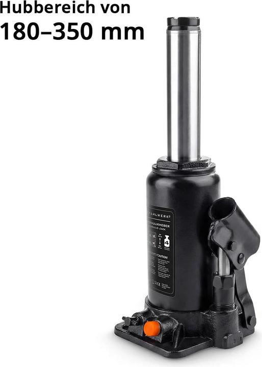 Produktbild Stahlwerk Hydraulikheber 4 Tonnen Hubkraft 180-350 mm Stempelwagenheber Autoheber Wagenheber