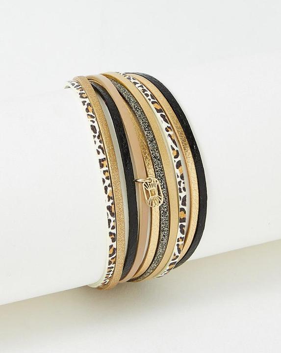 Immagine prodotto Flowers Forzoé Bracciale Malicieux - Piastra In Ottone - Vera Pelle (Piastra in ottone)