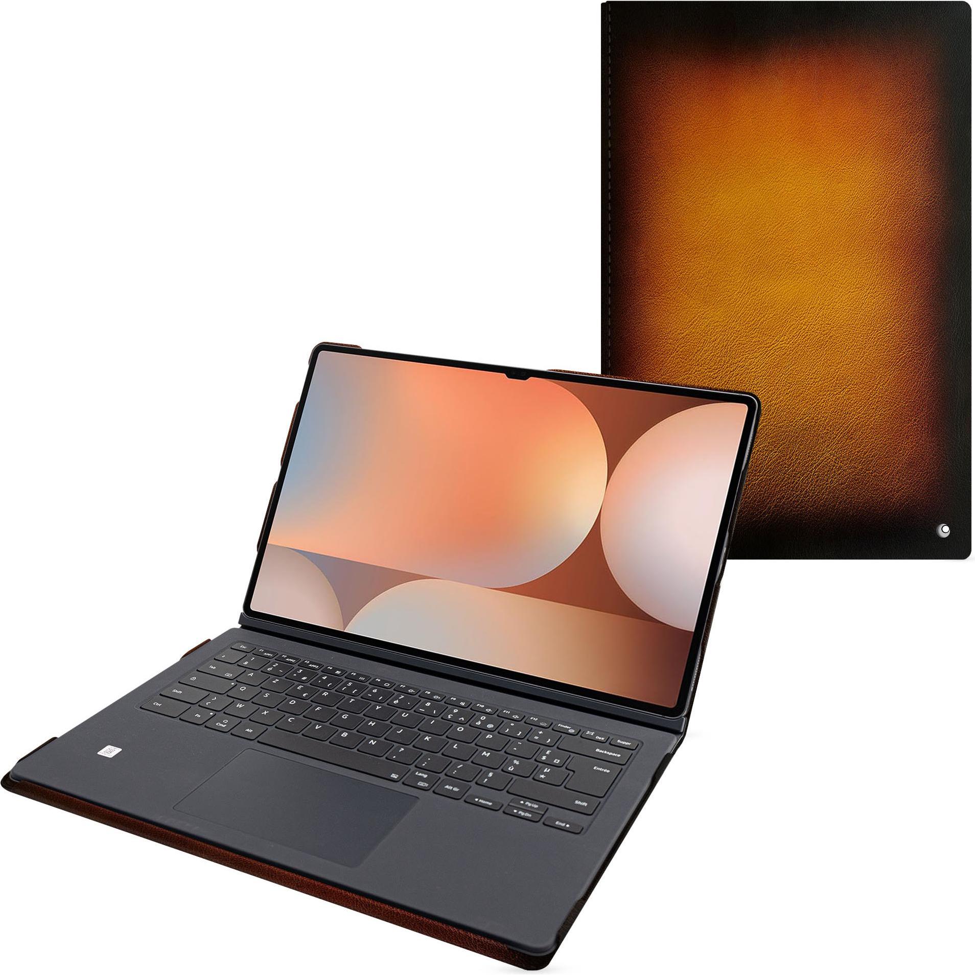 Noreve Samsung Galaxy Tab S10 Ultra Ledertasche kompatibel Book Cover Keyboard (Galaxy Tab S10 Ultra), Tablet Hülle, Vio...