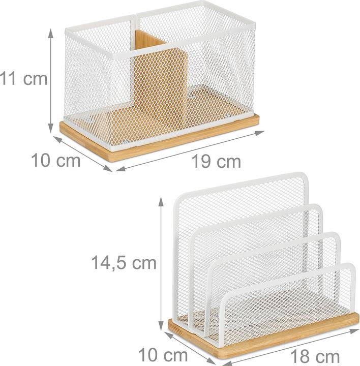 Produktbild Relaxdays 2-tlg. Schreibtischorganizer Set