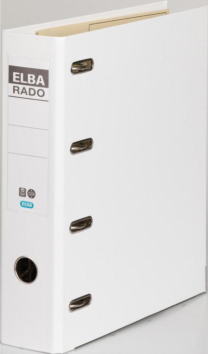 Actual product image Elba Double file rado plast, spine width: 75 mm, white DIN A4, cover inside/outside PVC, replaceable (A4, 75 mm, 1 pcs.)