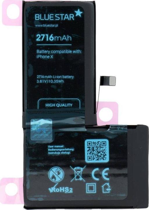 BlueStar Akku Blue Star BLUE STAR HQ Akku für IPHONE X 2716 mAh