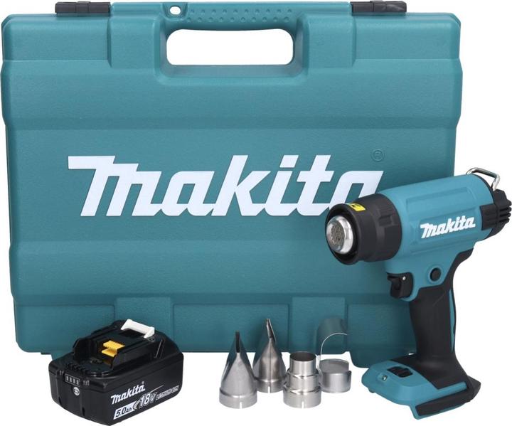 Actual product image Makita DHG 181 T1K Battery hot air blower 18 V 150 - 550Â°C + 1x rechargeable battery 5.0 Ah + case -