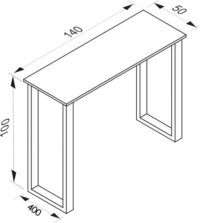 Actual product image VCM Holz Bartisch Stehtisch Xona 140x50 (140 x 50 x 102 cm)