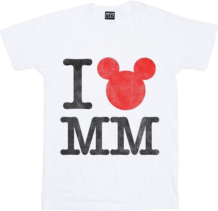 Immagine prodotto Disney Mickey Mouse I Love Mickey Maglietta Ampia Donna (S)