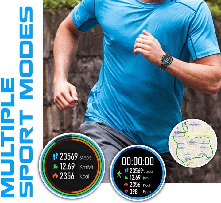 Productafbeelding RNCE99-2 Zwart-Zwart + Zwart Siliconen Bandje (47 mm)