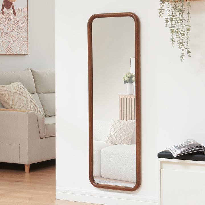 Actual product image En.Casa Wandspiegel Ristijarvi 120x40 cm Braun (120 x 40 cm)