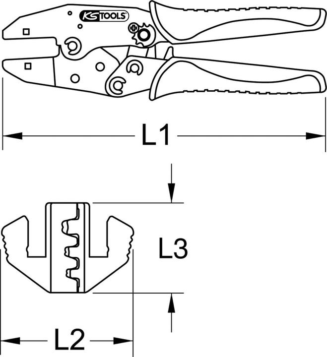 Produktbild KS Tools Crimpzange (220 mm)