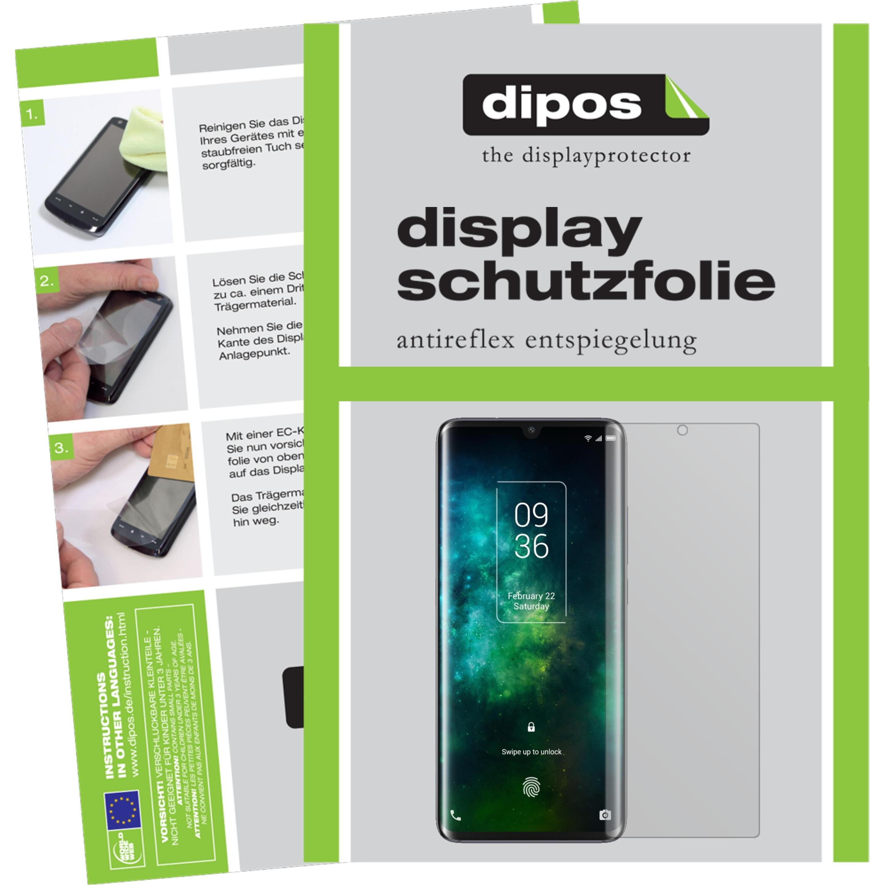 Dipos Displayschutzfolie Antireflex (2 Stück, TCL 10 Pro), Smartphone Schutzfolie, Transparent