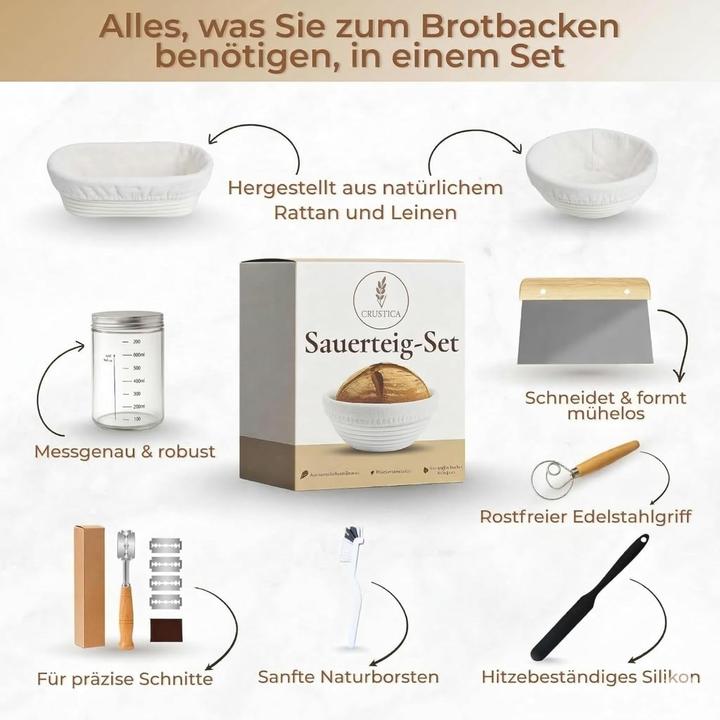 Produktbild Sauerteig-Starter-Set mit Gärkörbchen