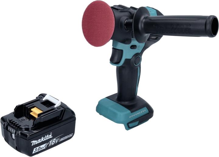 Produktbild Makita DPV 300 F1 Akku Schleifer Polierer 18 V 50 / 80 mm Brushless + 1x Akku 3,0 Ah - ohne Ladegerä (Exzenterpolierer)