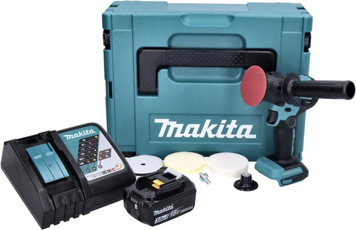 Produktbild Makita DPV 300 RF1J Akku Schleifer Polierer 18 V 50 / 80 mm Brushless + 1x Akku 3,0 Ah + Ladegerät + (Exzenterpolierer)
