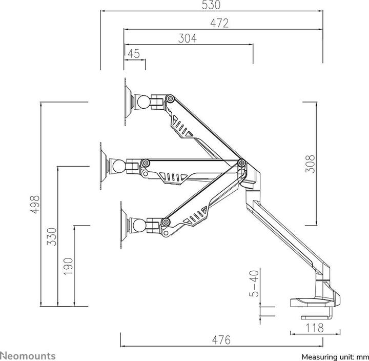 Actual product image Neomounts FPMA-D750BLACK2 (Table, 32")