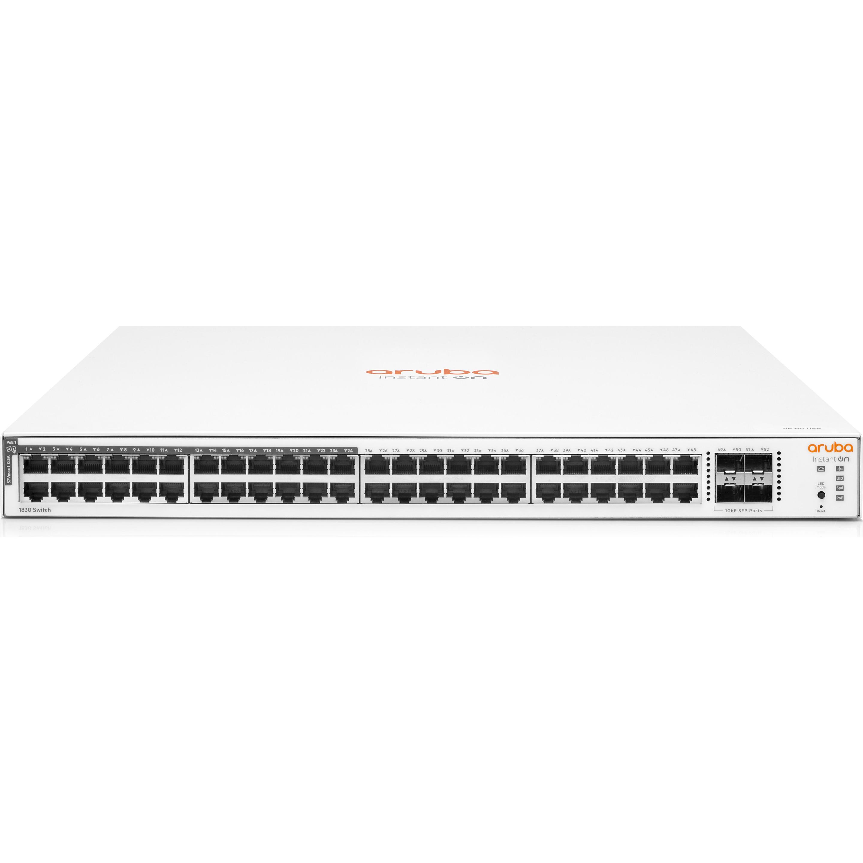 HPE 1830 48G 24P CLASS4 POE-STOCK (48 Ports), Netzwerk Switch