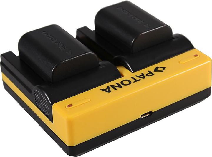 Image du produit Patona Chargeur double pour JVC BN-VG107U Everio GZHM965 GZ-HM965 GZHM970 GZ-HM970 avec câble micro-USB