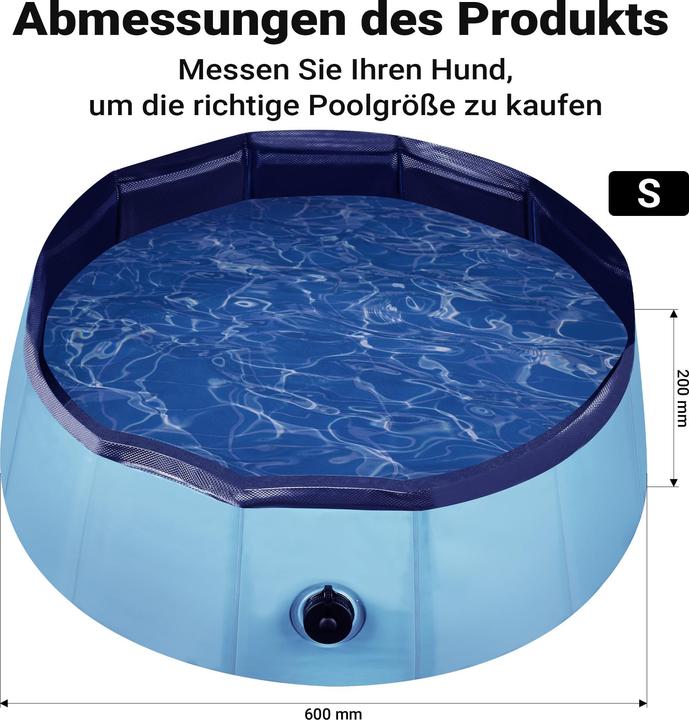 Produktbild Wiltec Fudajo Hundepool 60x20cm Hundeschwimmbad Hundeplanschbecken Hundebadewanne (Hundepool)