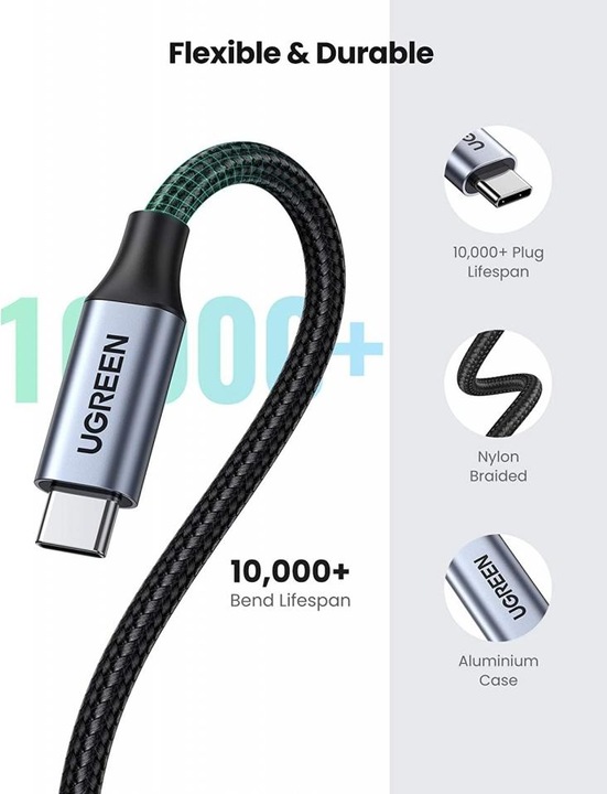 Actual product image Ugreen USB C – USB C (1 m, USB 3.1)