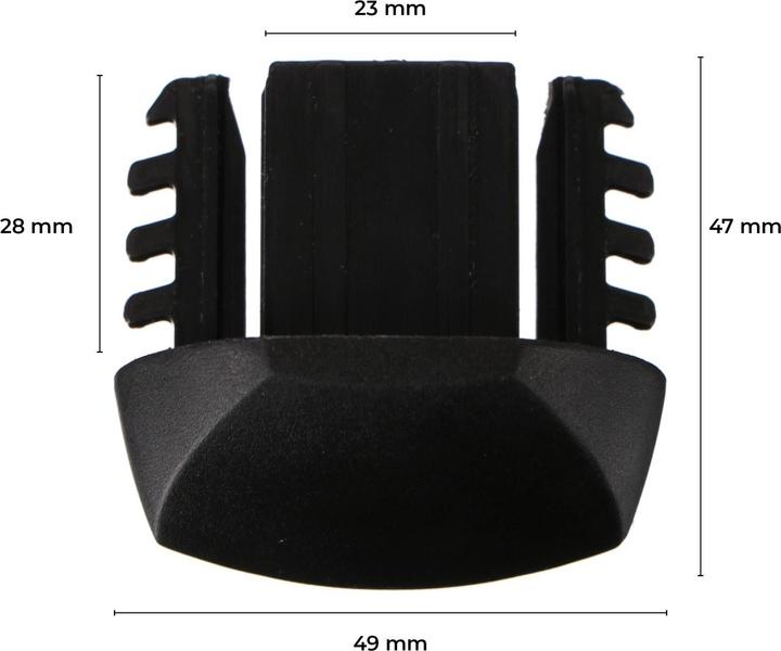 Immagine prodotto Sixtol Parte finale in plastica per la barra trasversale del portapacchi IN / FIX, nera - ricambio (Nero)