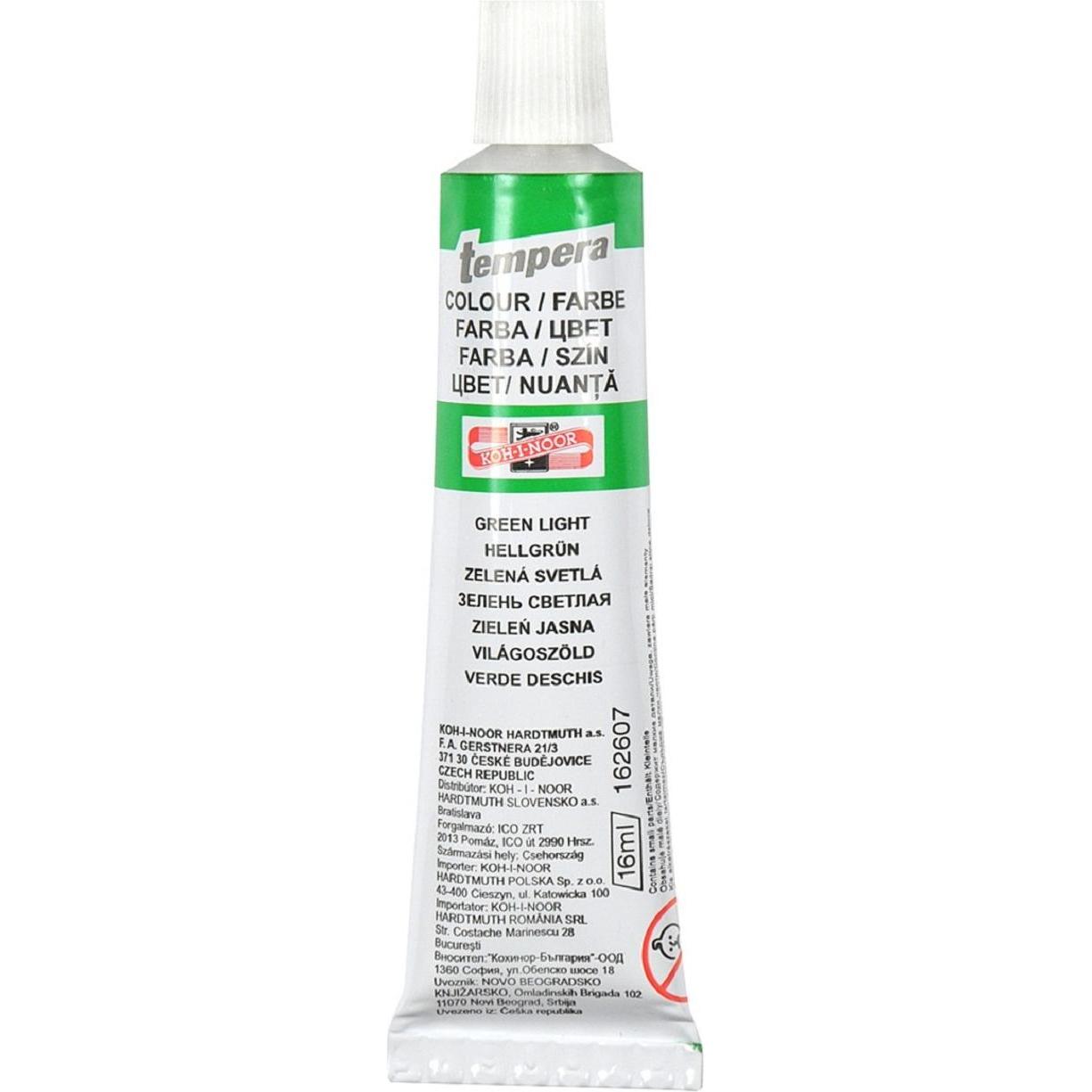 Koh-i-Noor, Colore + Vernice per fai da te, Temperafarbe 16 ml / Tube - Light Green (16 ml)
