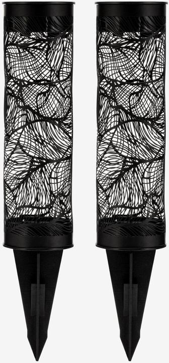 Actual product image Pauleen Garden Light Sunshine Gloss Solar Spike, Black, Set of 2 (100 lm, IP44)