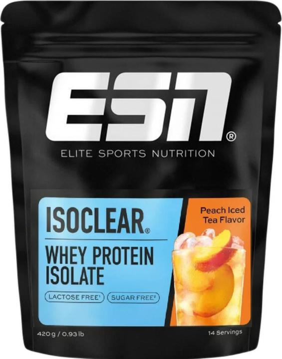 ESN Isolat de lactosérum Isoclear (420 g, Thé glacé à la pêche)