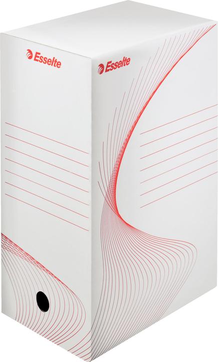 Produktbild Dymo Esselte Archivbox, Rückenbreite: 150 mm, weiße Wellpappe, mit Linienaufdruck als Organizer (A4)