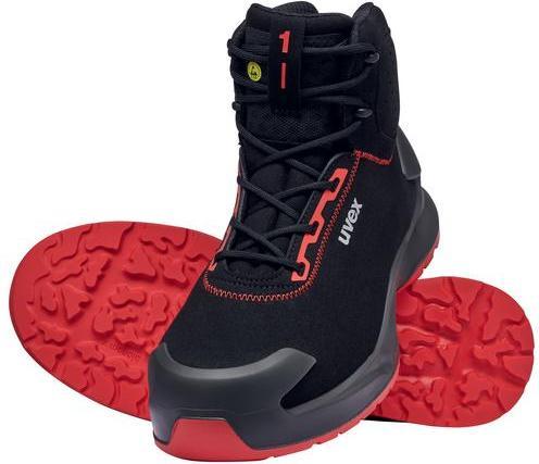 Actual product image Uvex Sports uvex 1 x-craft boot S3L 68041 black, red width 10 size 48 (S3, 48)