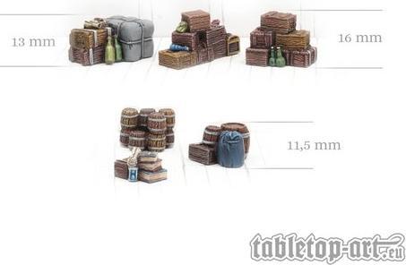 Immagine prodotto Tabletop-Art Accessori Scatole e barili impilati - Set 2 6 pezzi