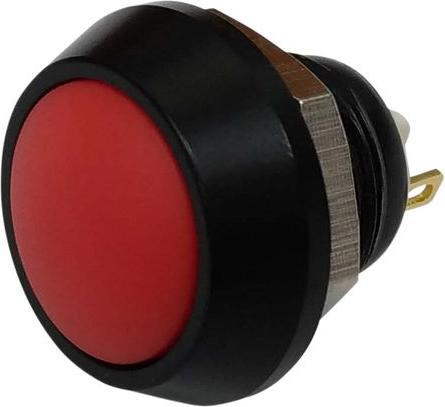 RND Components Vandal resistant pushbutton, 1 NO contact, OFF-(ON) ()%3button, IP67, solder tags