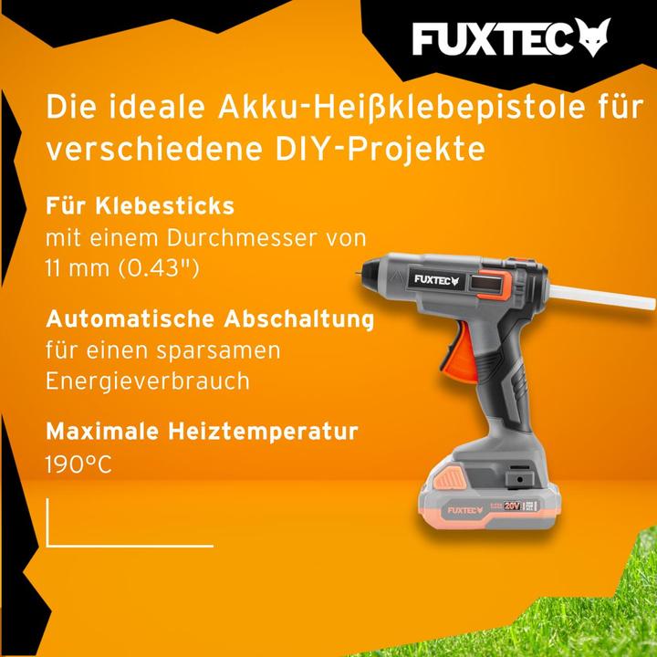 Actual product image Fuxtec 20V cordless hot glue gun FX-E1GG20