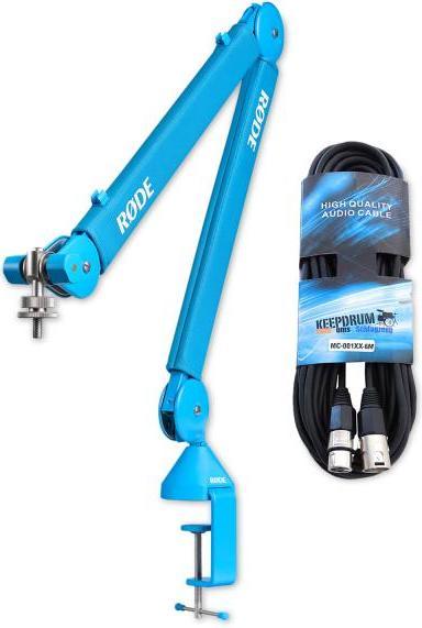 RØDE Mikrofonarm PSA1+ Plus Blau mit XLR Kabel