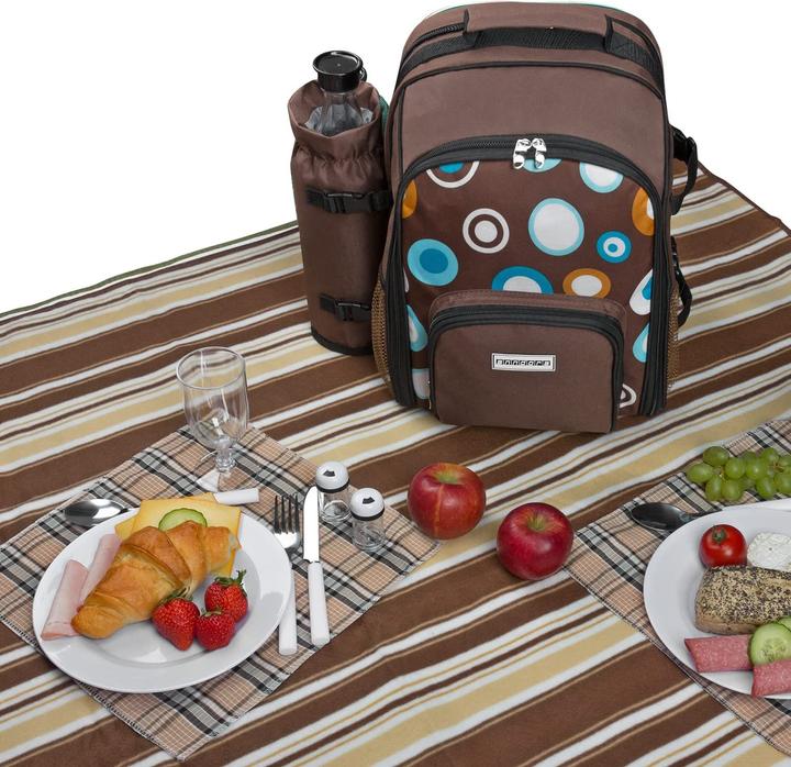Actual product image Anndora Picnic Backpack for 2 People, Retro Brown