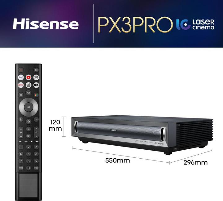 Produktbild Hisense PX3-PRO (4K, 3000 lm, 0.22	:1)