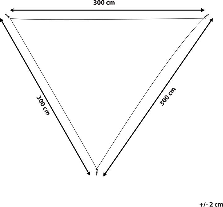 Immagine prodotto Beliani Vela solare beige triangolare 300 x 300 x 300 cm LUKKA (300 x 300 x 300 cm)
