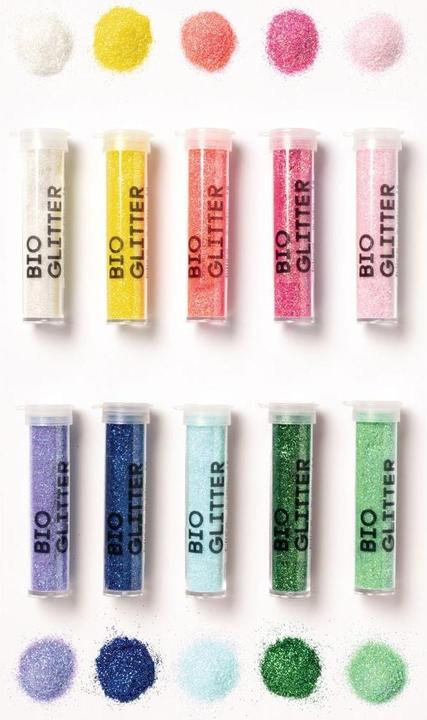 Produktbild Folia Bio Glitter Rinbow L Glitzer farbsortiert (10 x)